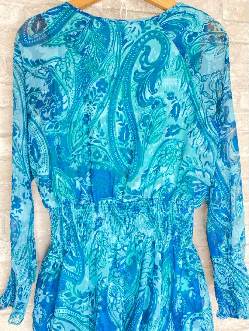 Taylor Size 4 Blue, Aqua, Turquoise Dress