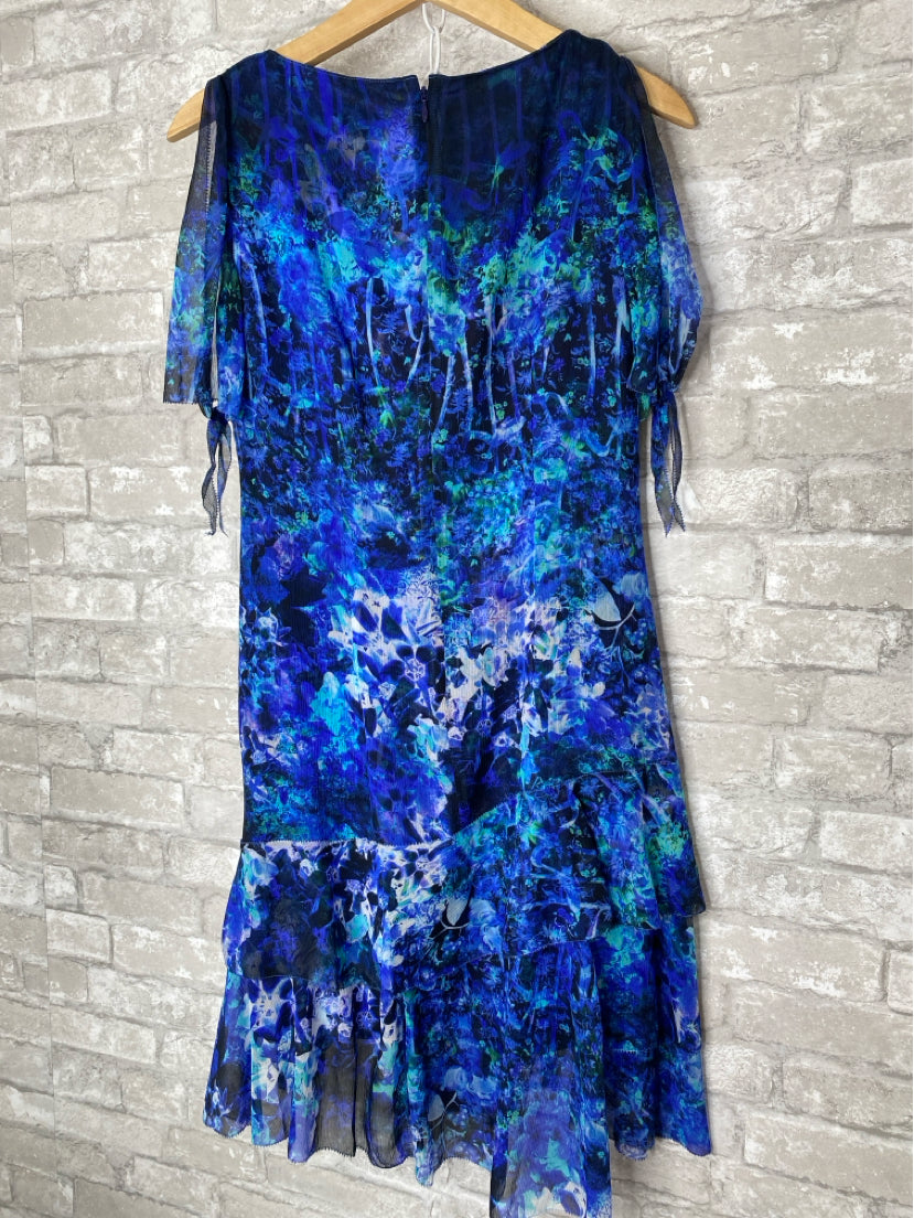 Elie Tahari Size 2 Blue, Green, Navy Dress