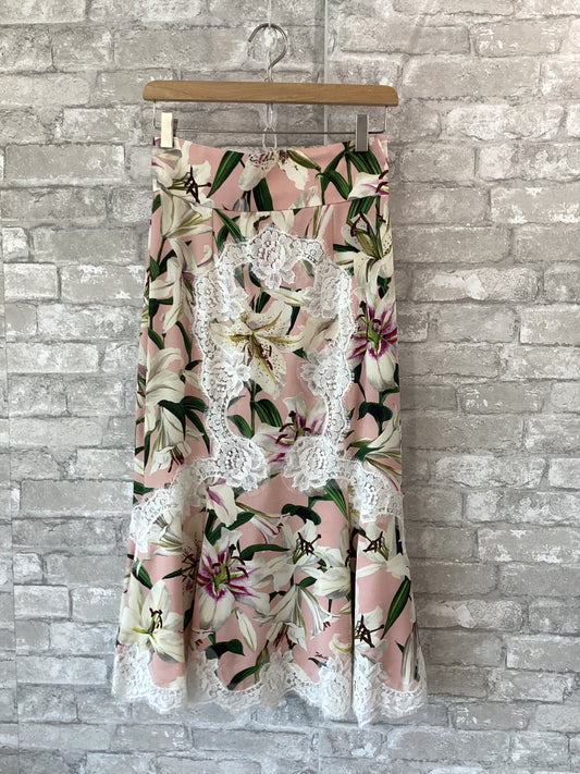 Dolce & Gabbana Size S Pink/Green/white Skirt