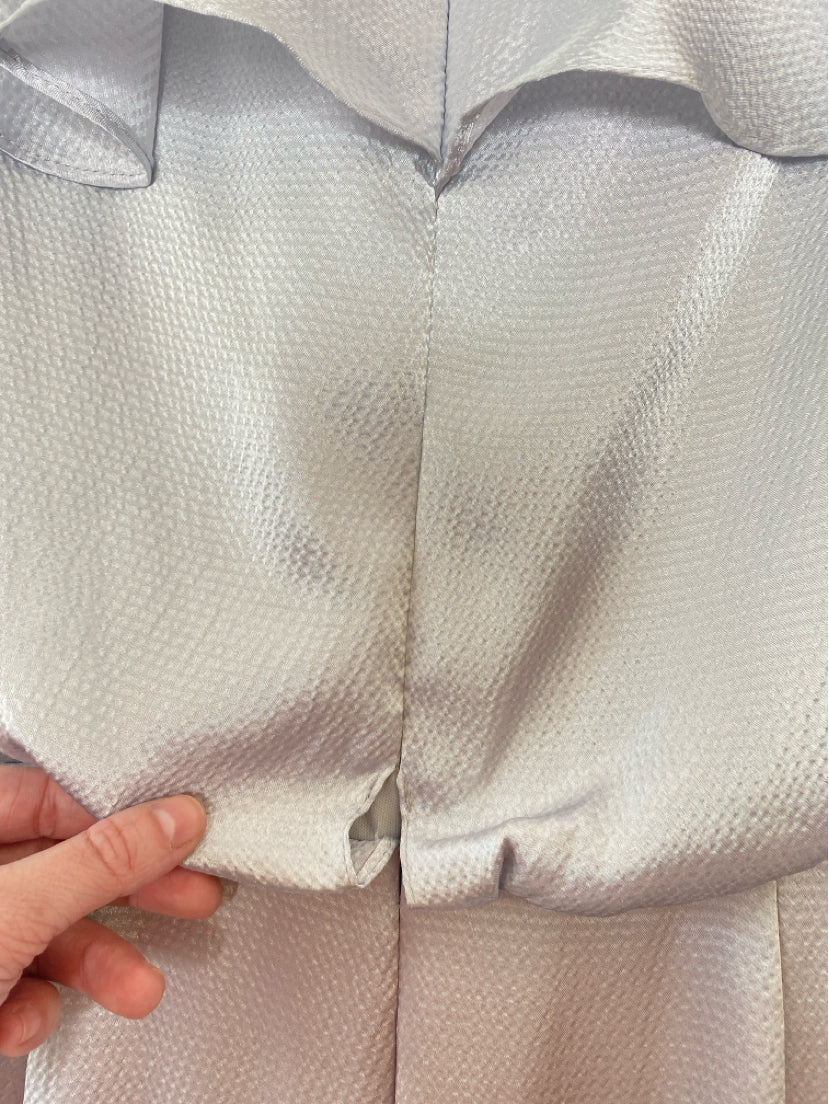 Adriana Papell Size S/6 Silver Gown/Evening Wear