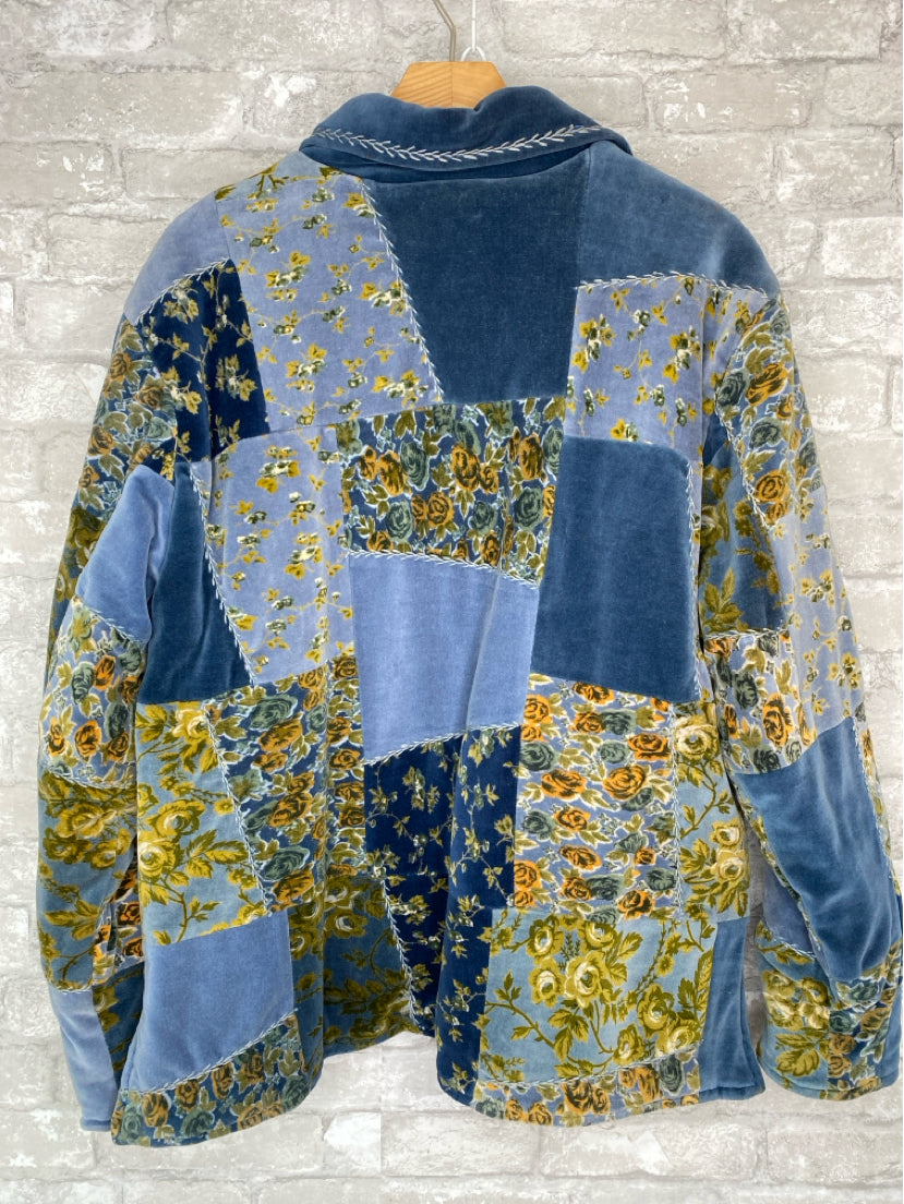 April Cornell Size S/M Blue/Olive/Yellow Jacket (Outdoor)