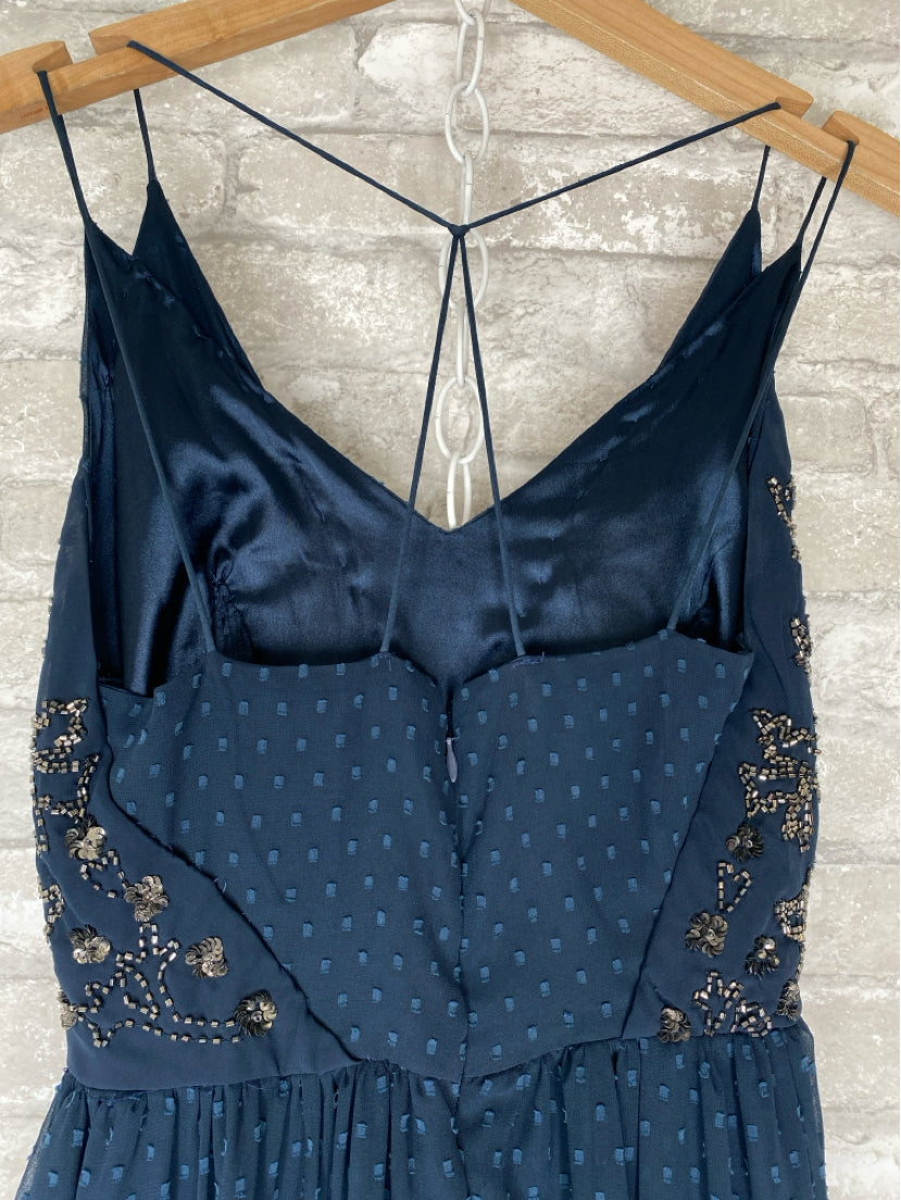 Ranna Gill Size 4 Marine Navy Dress
