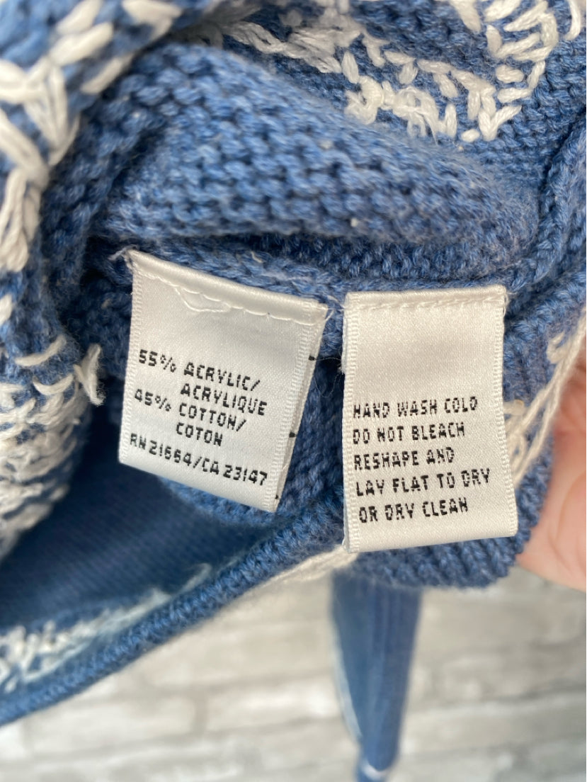 Talbots Size S Blue/White Sweater