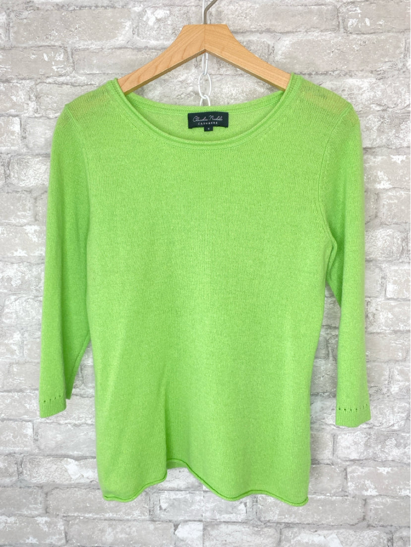 Claudia Nichole Size S Chartreuse Sweater
