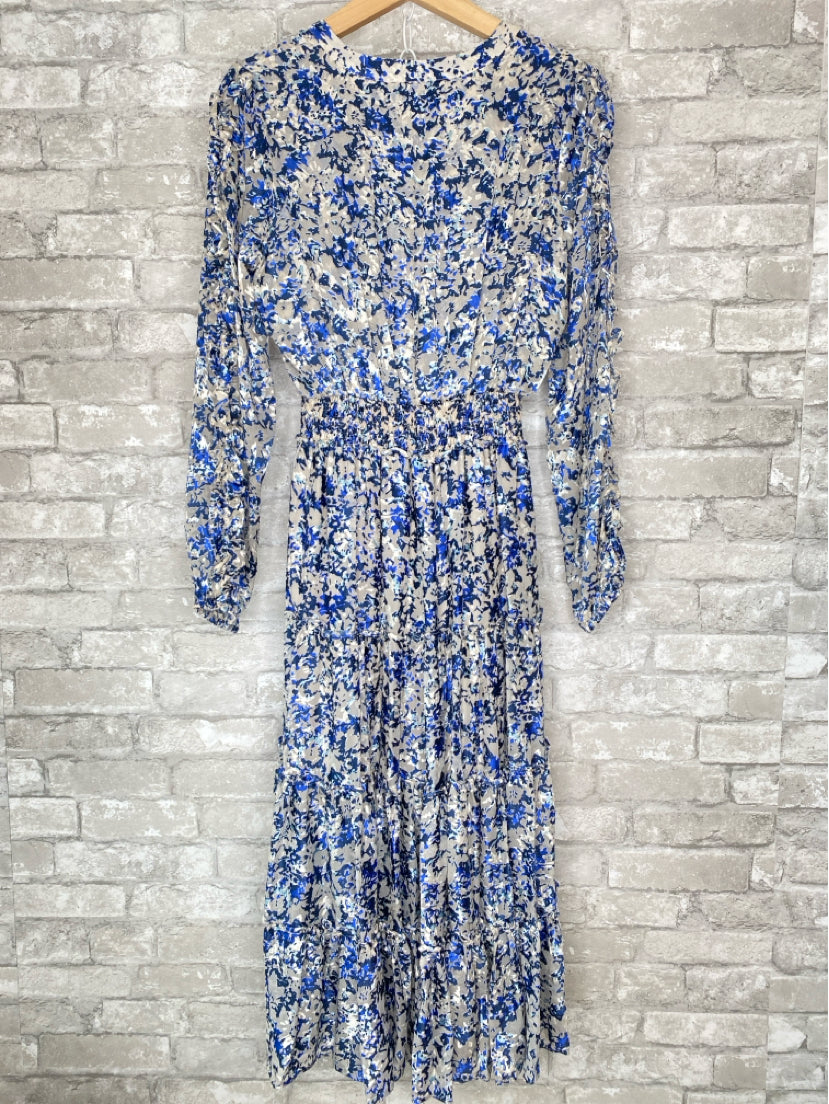 Elie Tahari Size XS Taupe/blue Dress