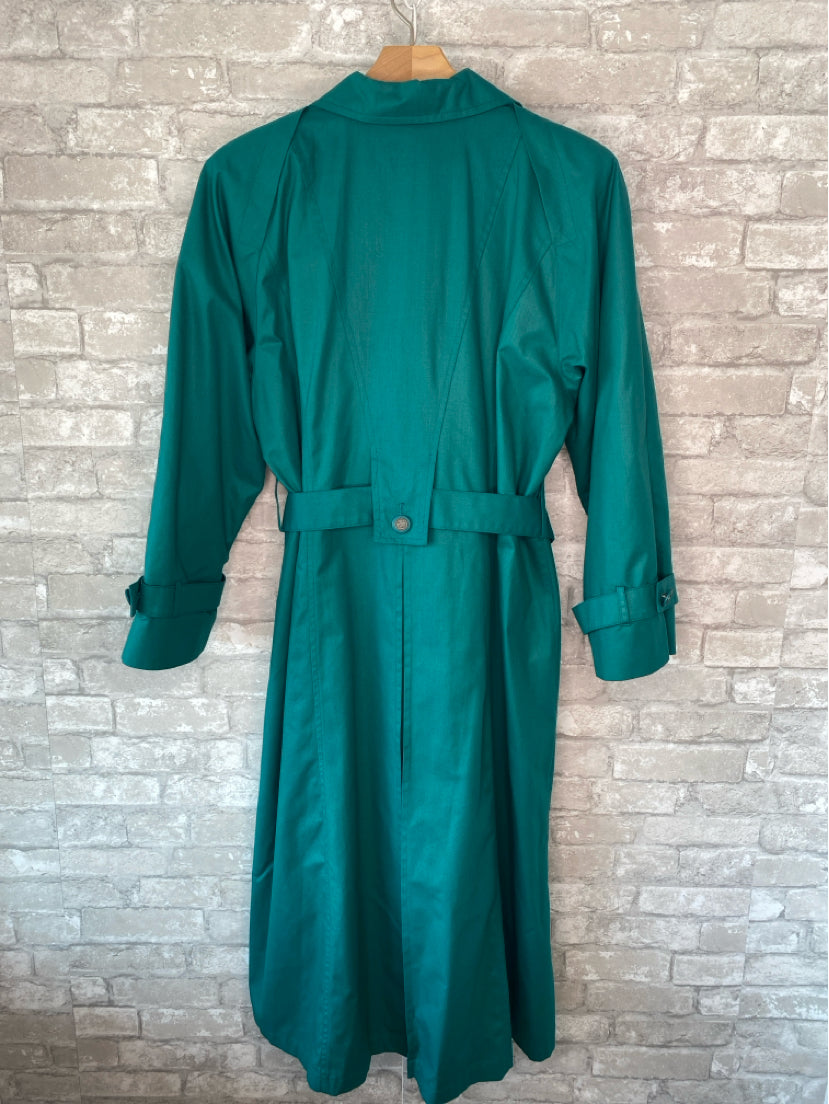 london fog Size M/10 Emerald Green Trenchcoat