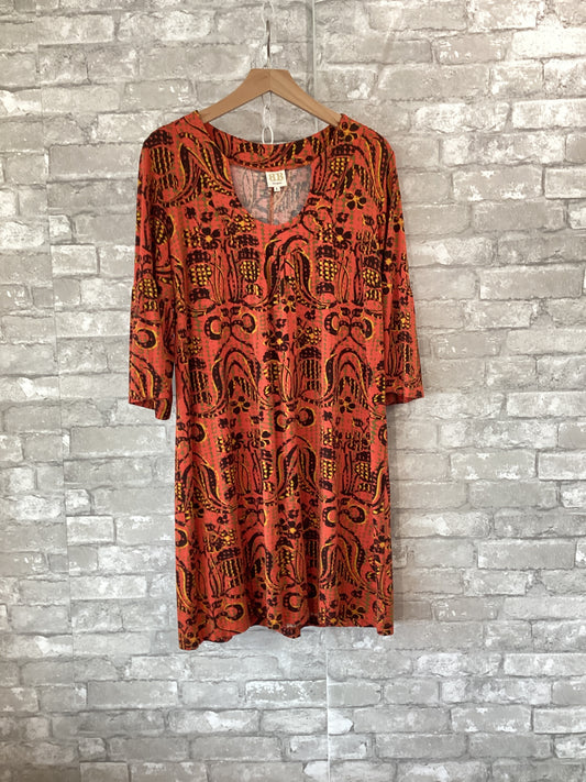 Boo Gemes Size L Orange Dress