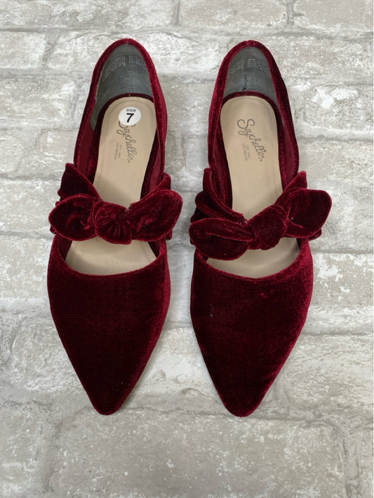 Seychelles Size 7 Burgundy Flats