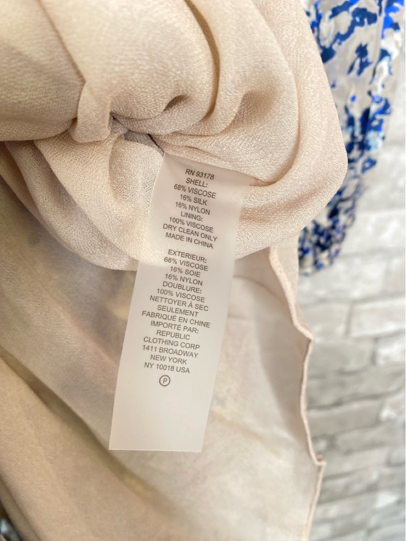 Elie Tahari Size XS Taupe/blue Dress