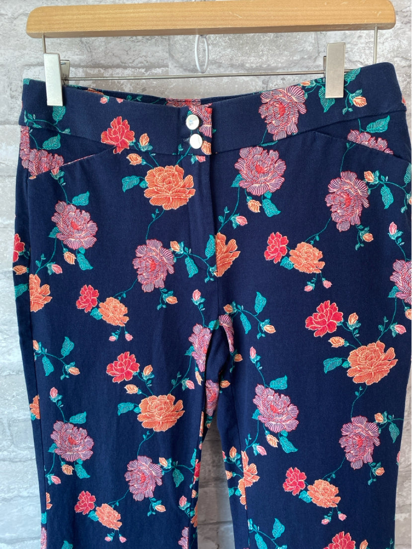 Chicos Size 2 Navy/Multi Pants