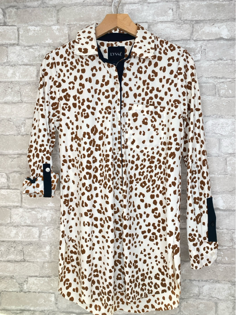 Lysse Size XS white/brown Button Down