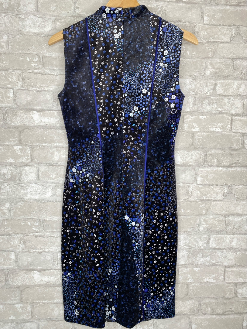 Elie Tahari Size 2 Black, Blue Dress