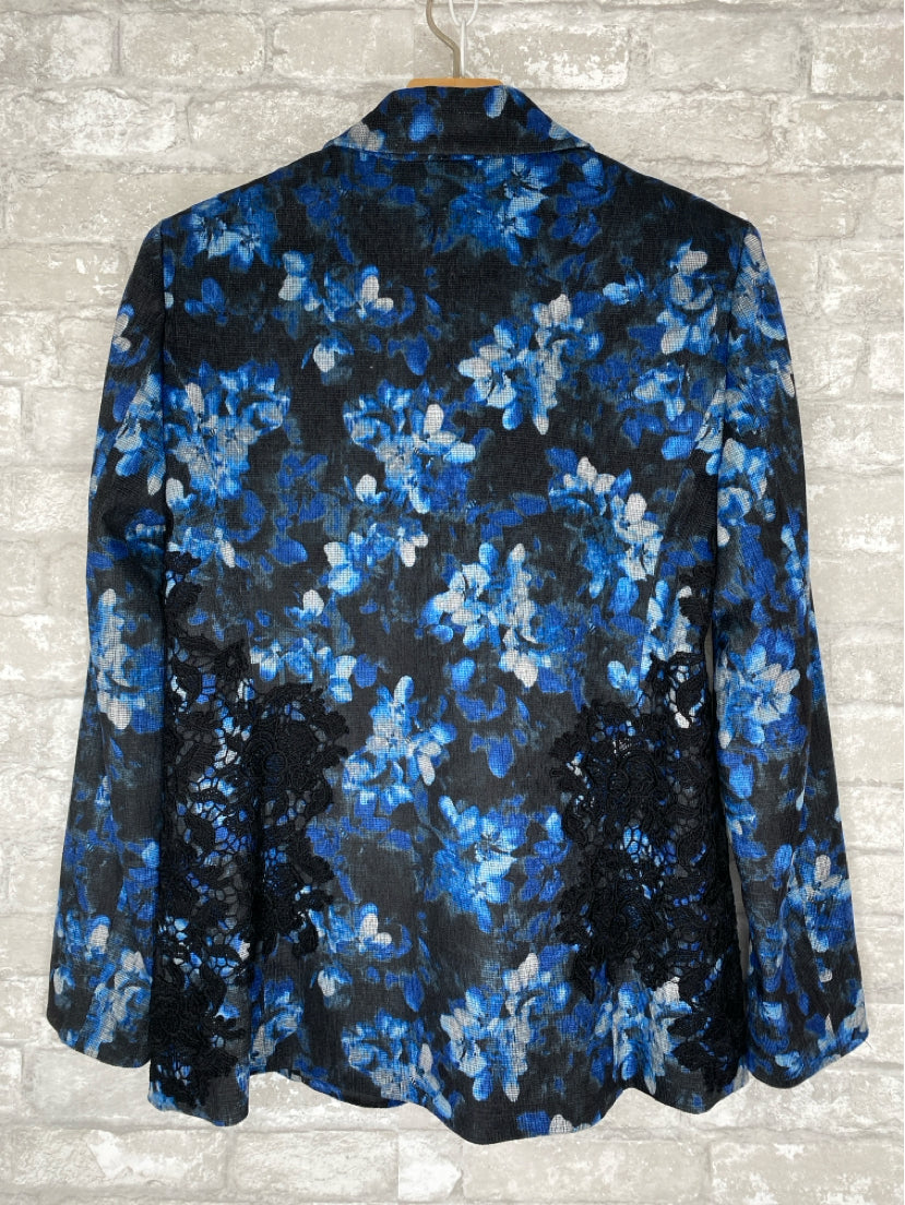 T Tahari Size 6 Blue, Black, Charcoal, Grey Blazer