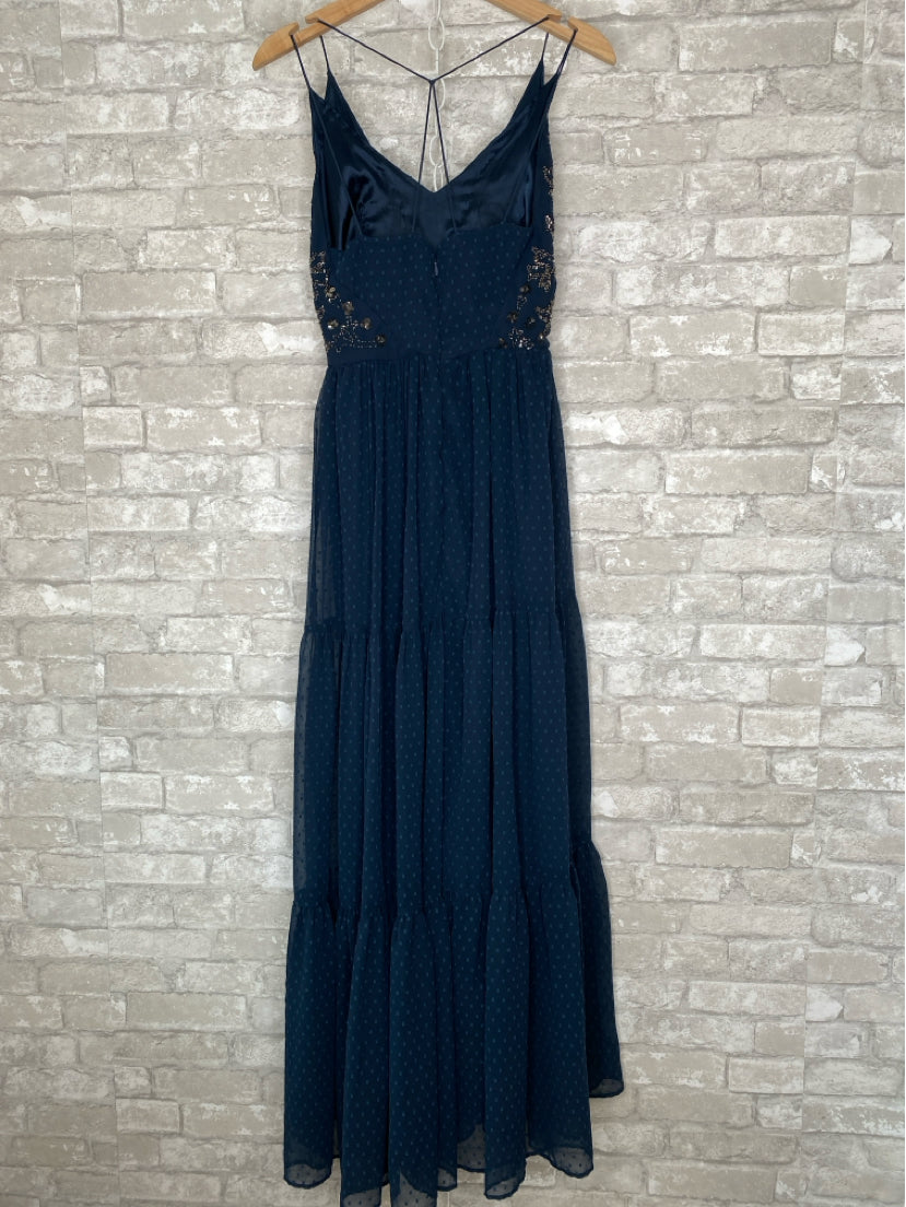 Ranna Gill Size 4 Marine Navy Dress