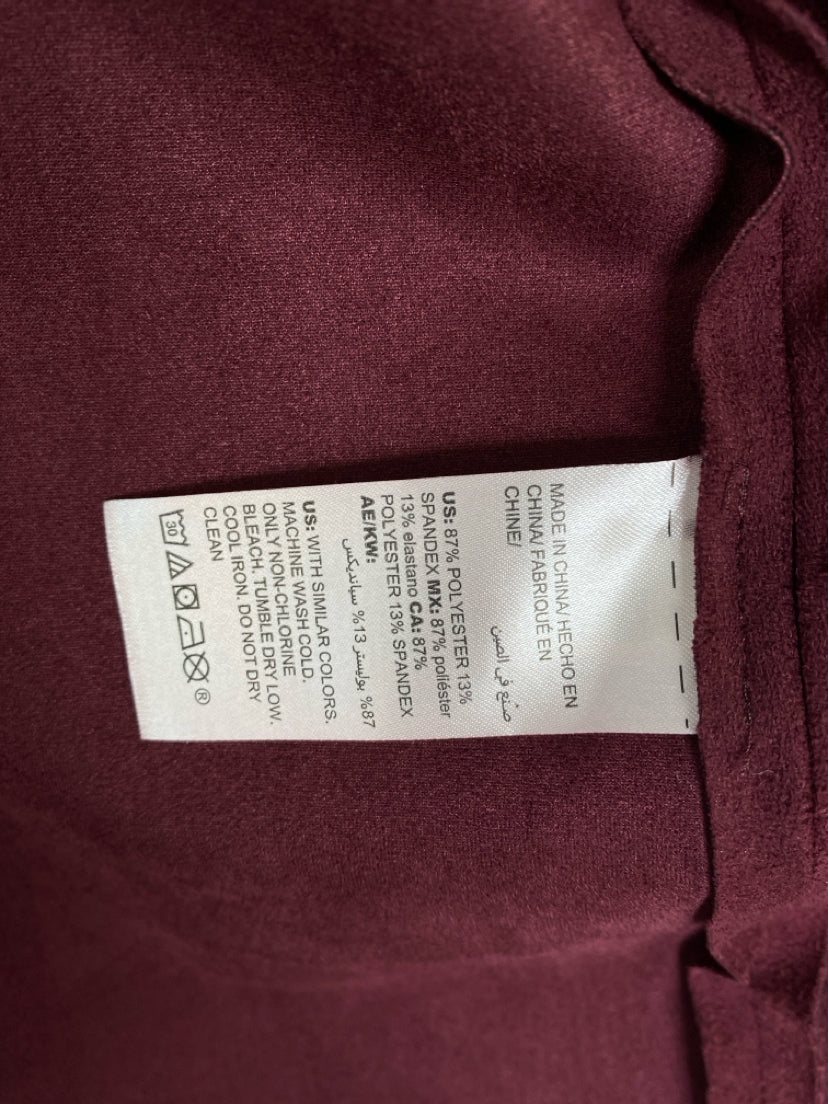 Chico's Size 12/14 Burgandy Jacket