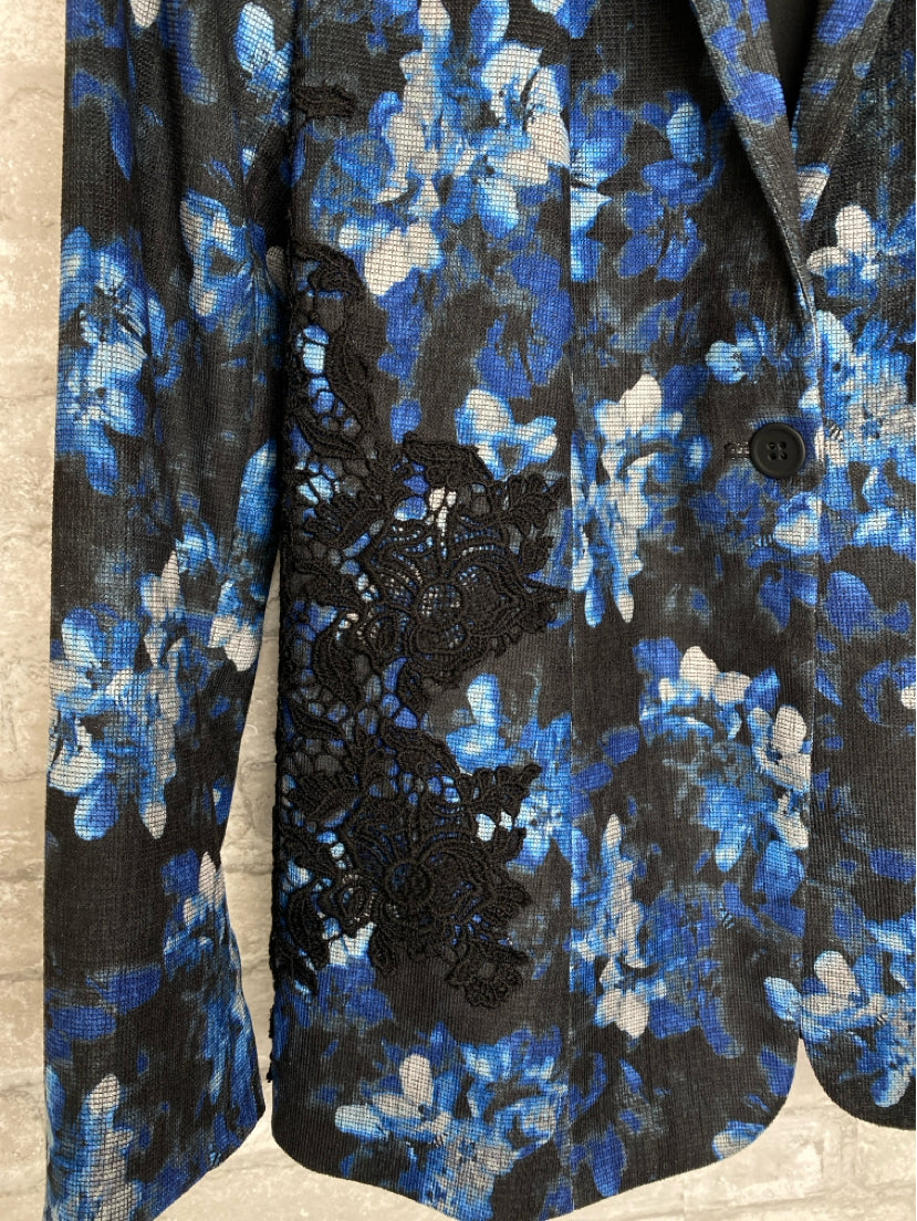 T Tahari Size 6 Blue, Black, Charcoal, Grey Blazer