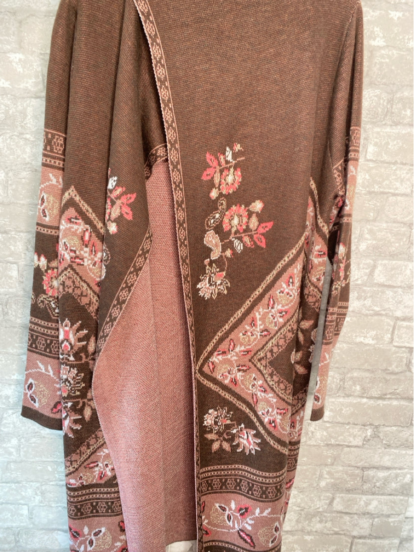 Maxsport Size XL Brown/Mauve/Gold Sweater