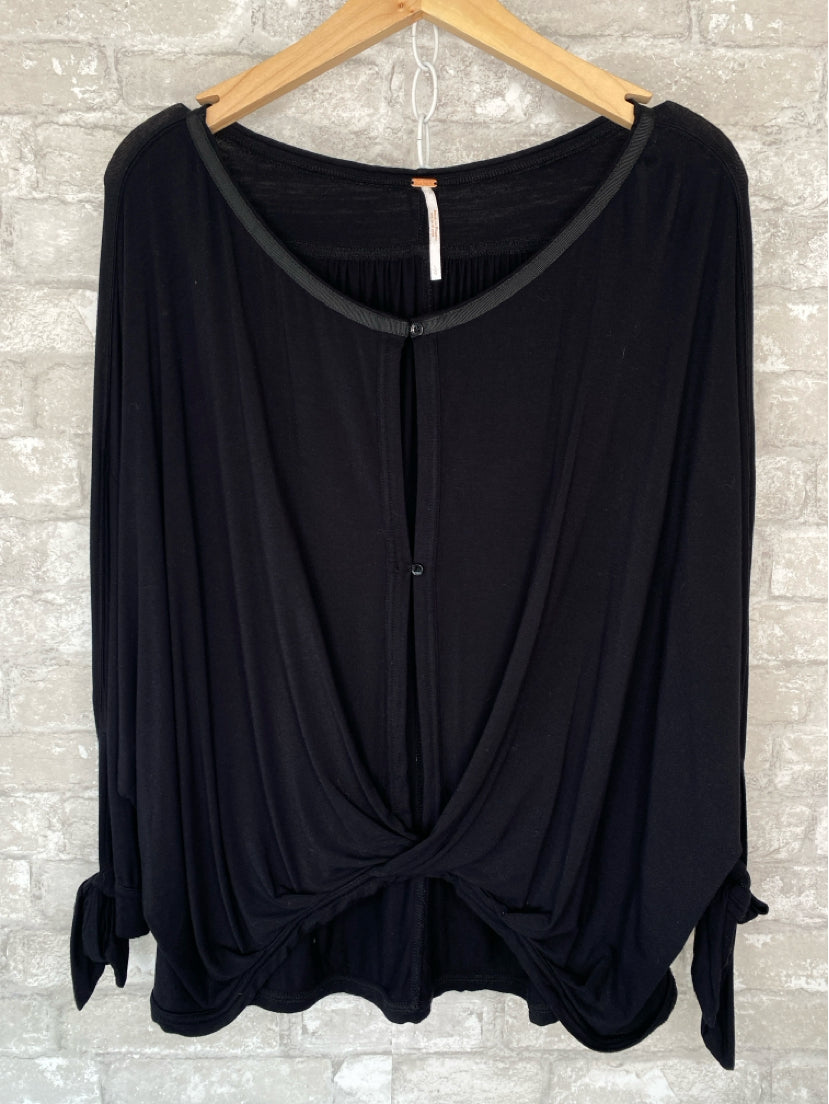 Free People Size L Black Shirt