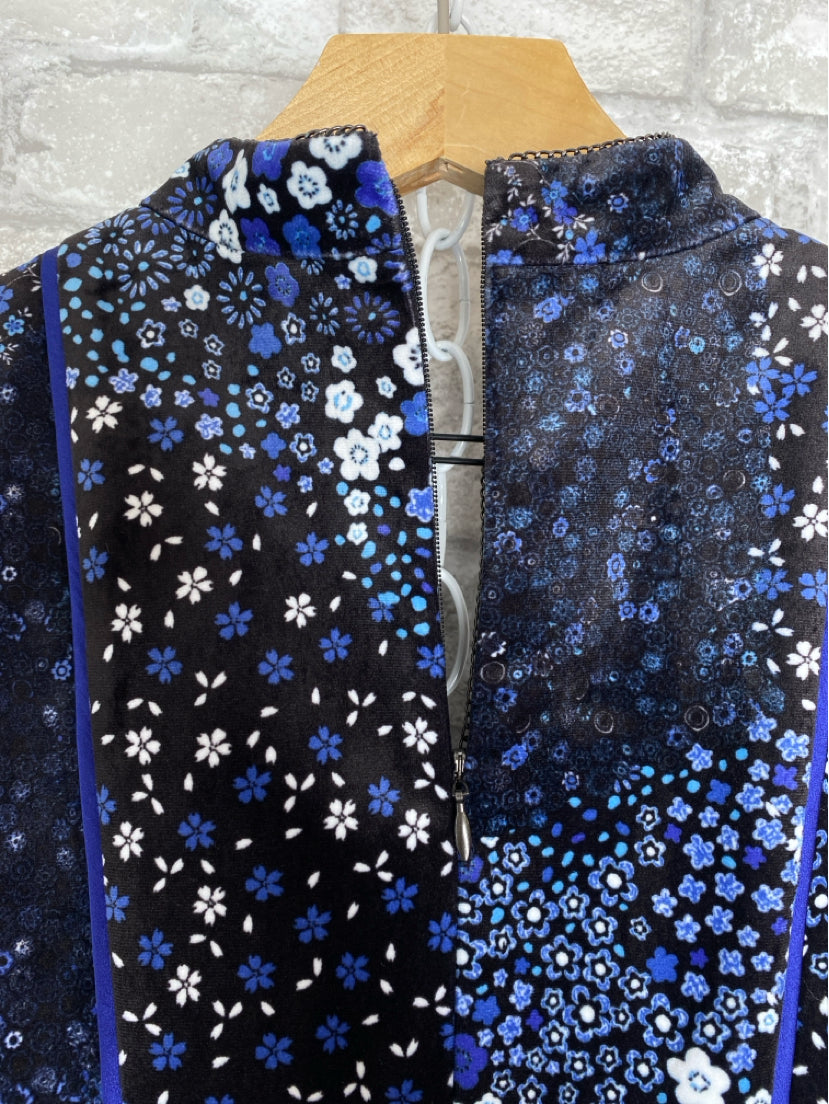 Elie Tahari Size 2 Black, Blue Dress