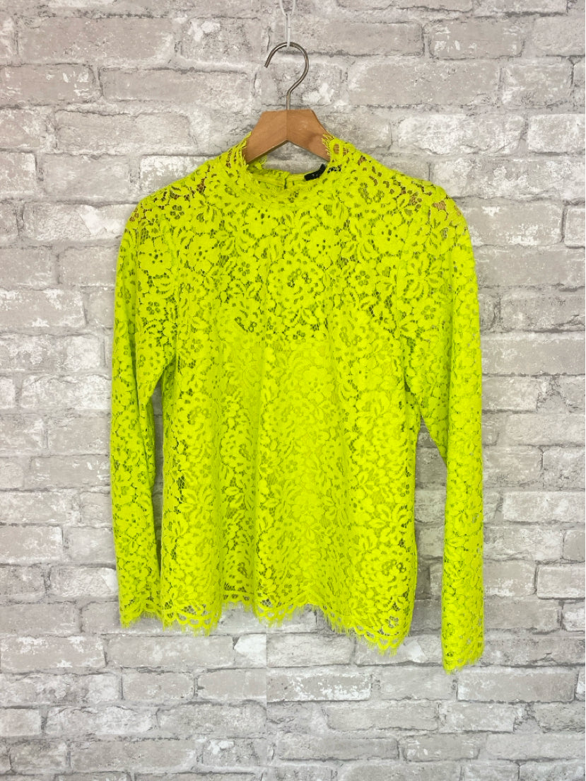 J Crew Size S Neon Green Shirt
