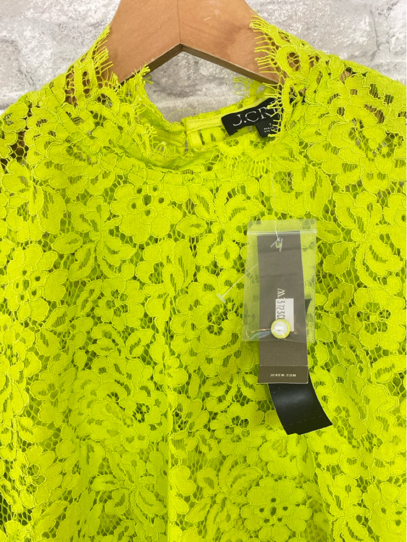 J Crew Size S Neon Green Shirt