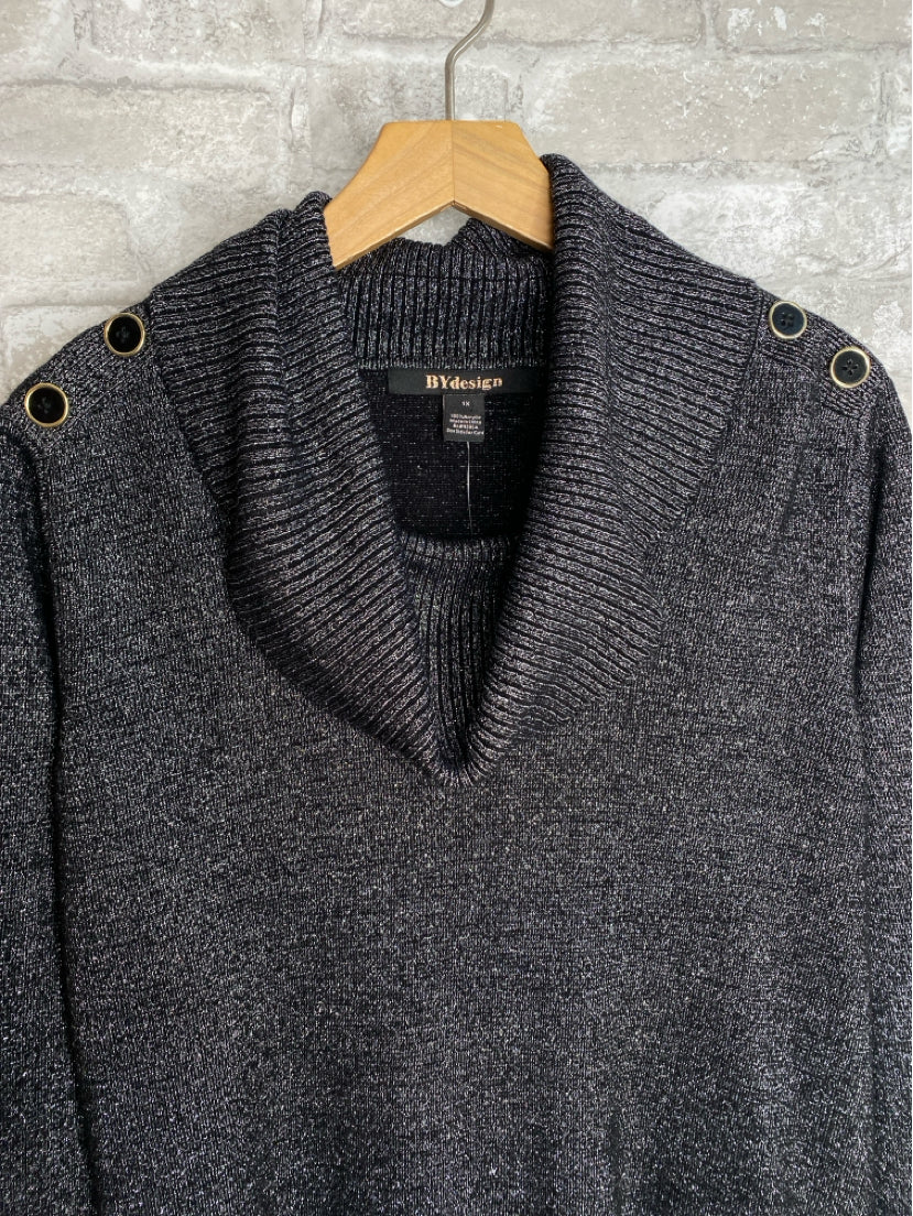 By Design Size XL black/silver Sweater