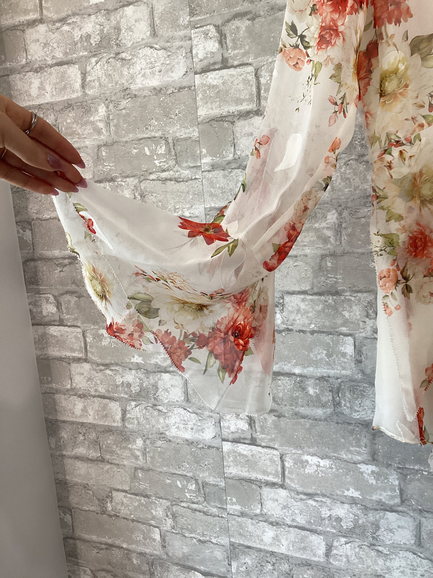 Elie Tahari Size XS Ivory/Orange Blouse