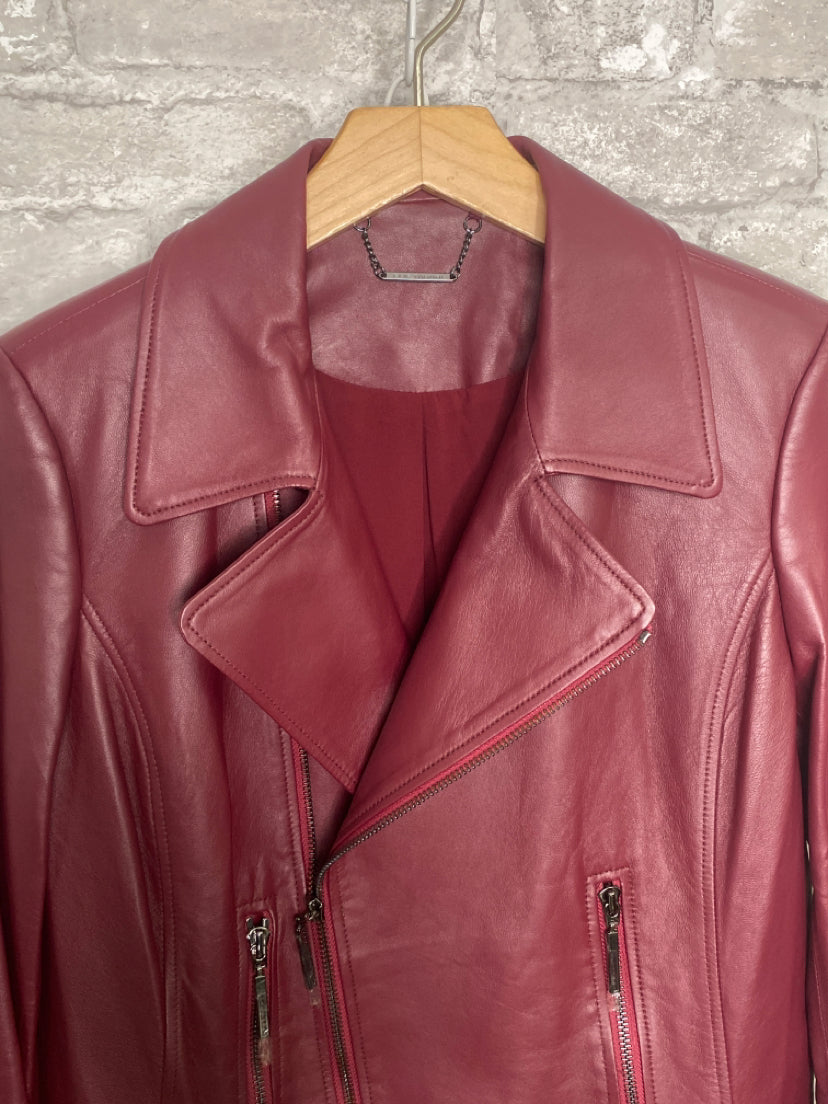 Elie Tahari Size XS Burgandy Jacket (Outdoor)