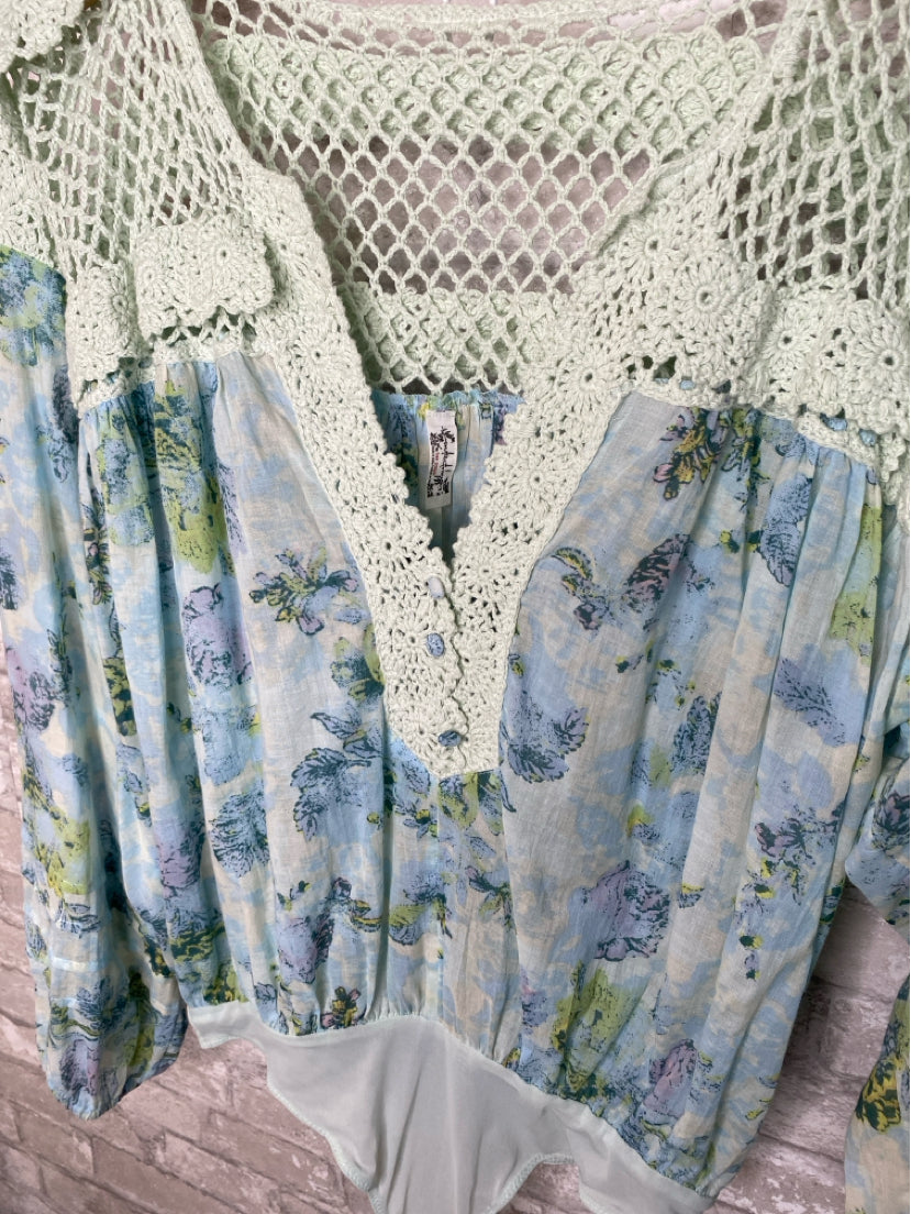 Free People Size S Mint/Aqua Bodysuit