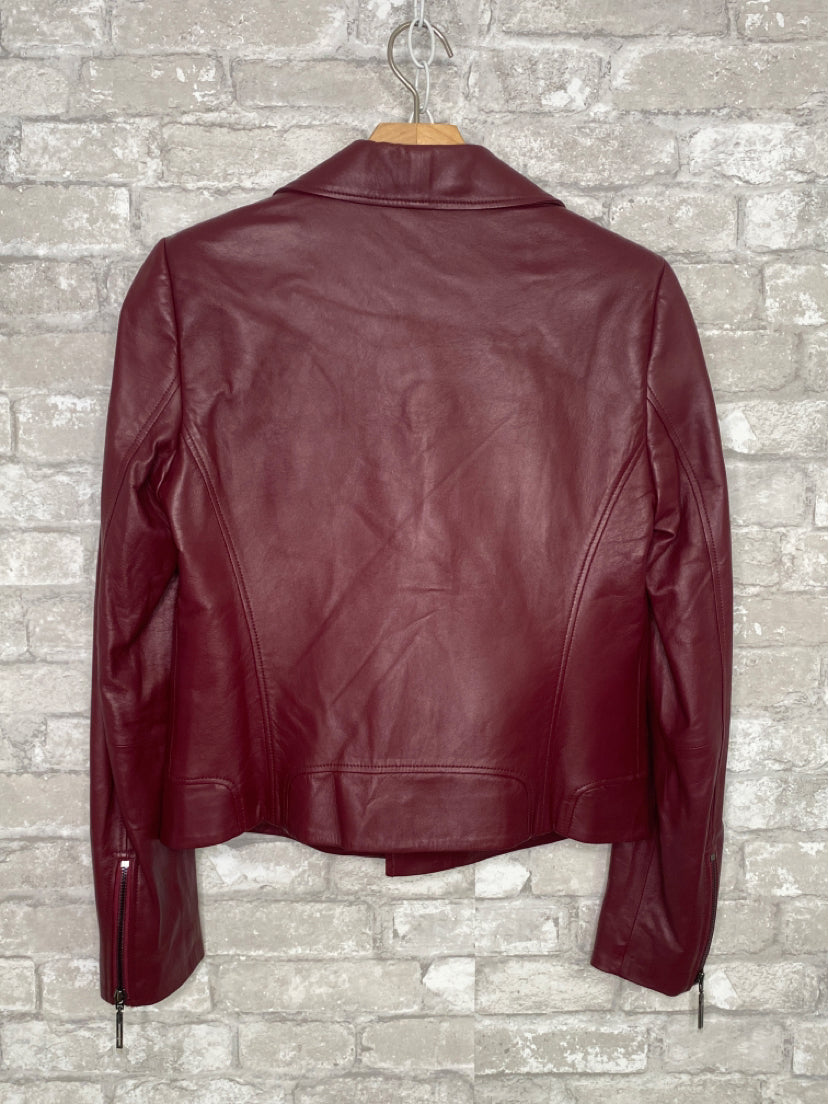 Elie Tahari Size XS Burgandy Jacket (Outdoor)