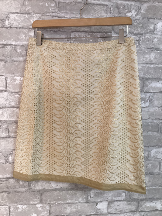 Banana Republic Size S/4 cream/gold Skirt