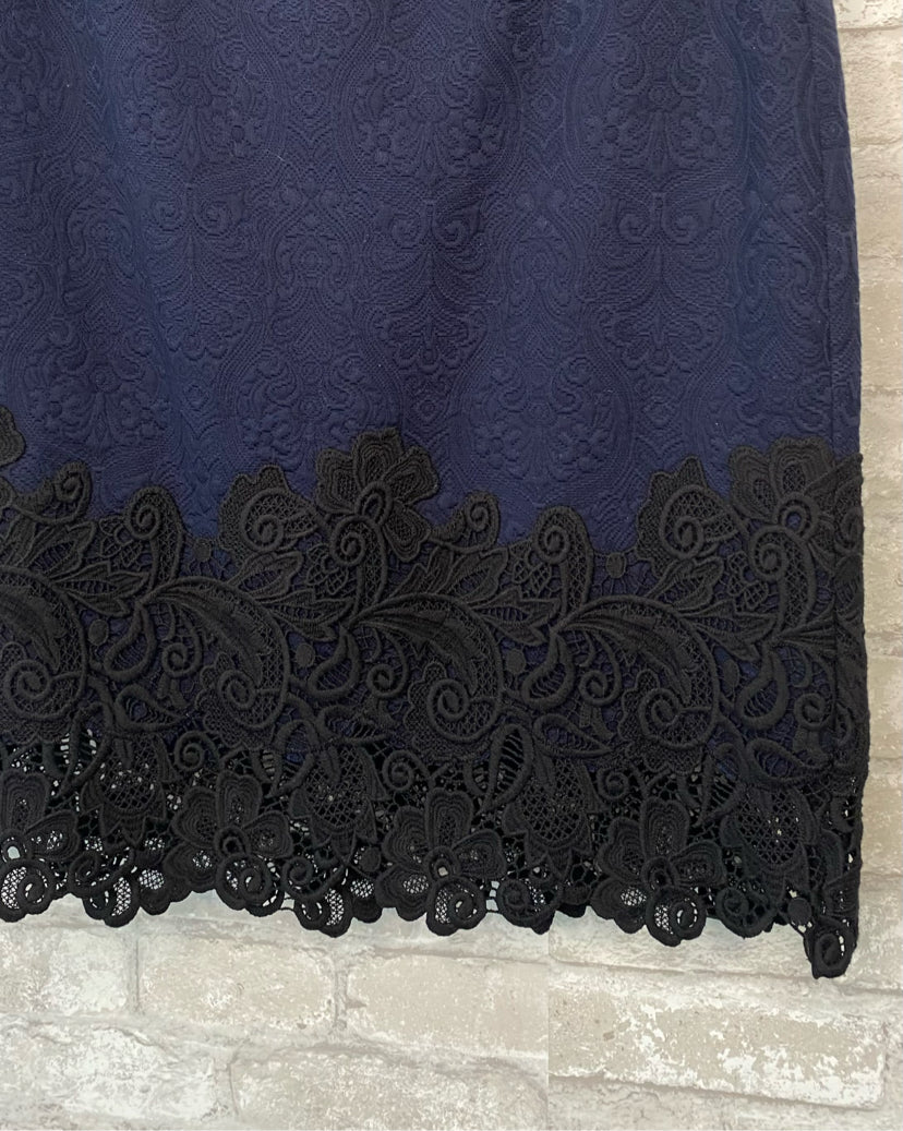 Rebecca Taylor Size M/10 Navy Skirt