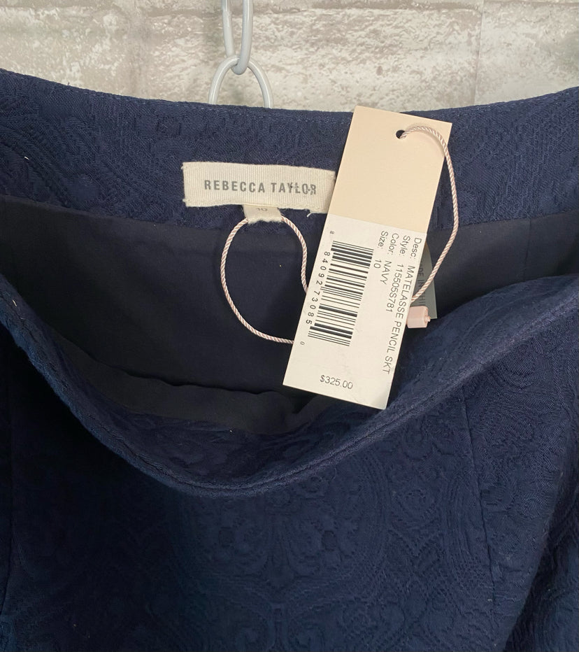 Rebecca Taylor Size M/10 Navy Skirt