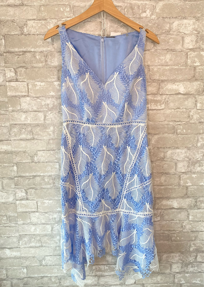 Elie Tahari Size XS 2 light blue white Dress ReStyle Consign