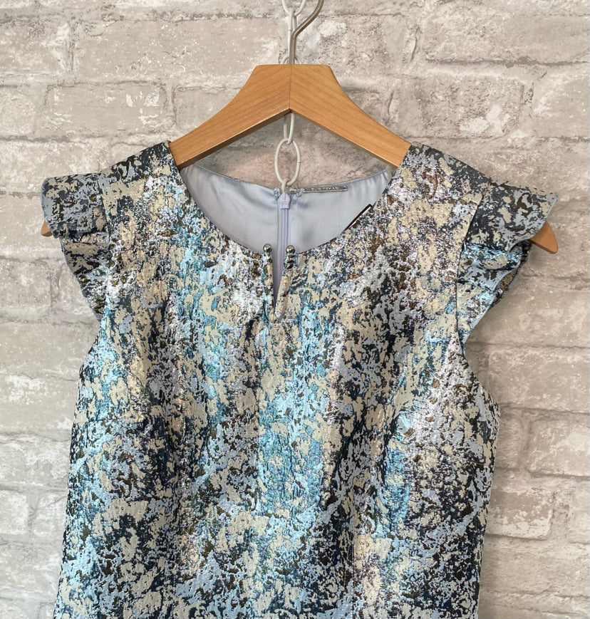 Elie Tahari Size XS/2 blue/silver Dress