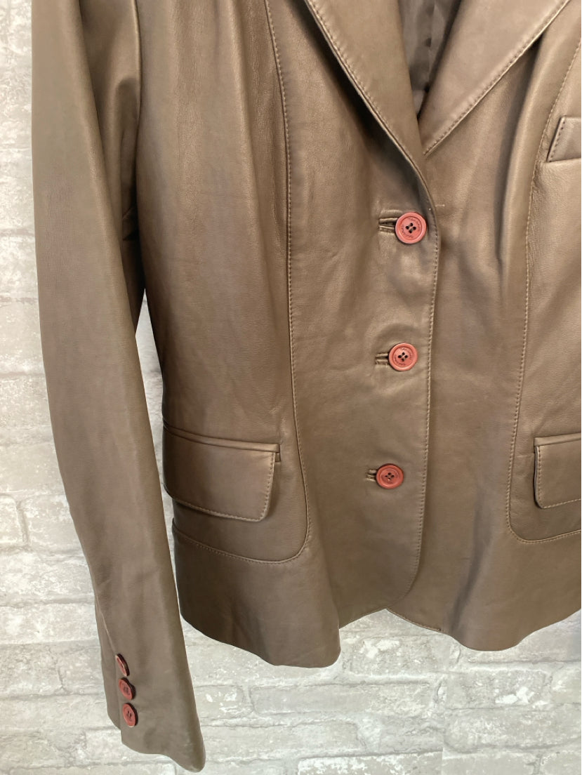 Tahari Size M Brown Leather