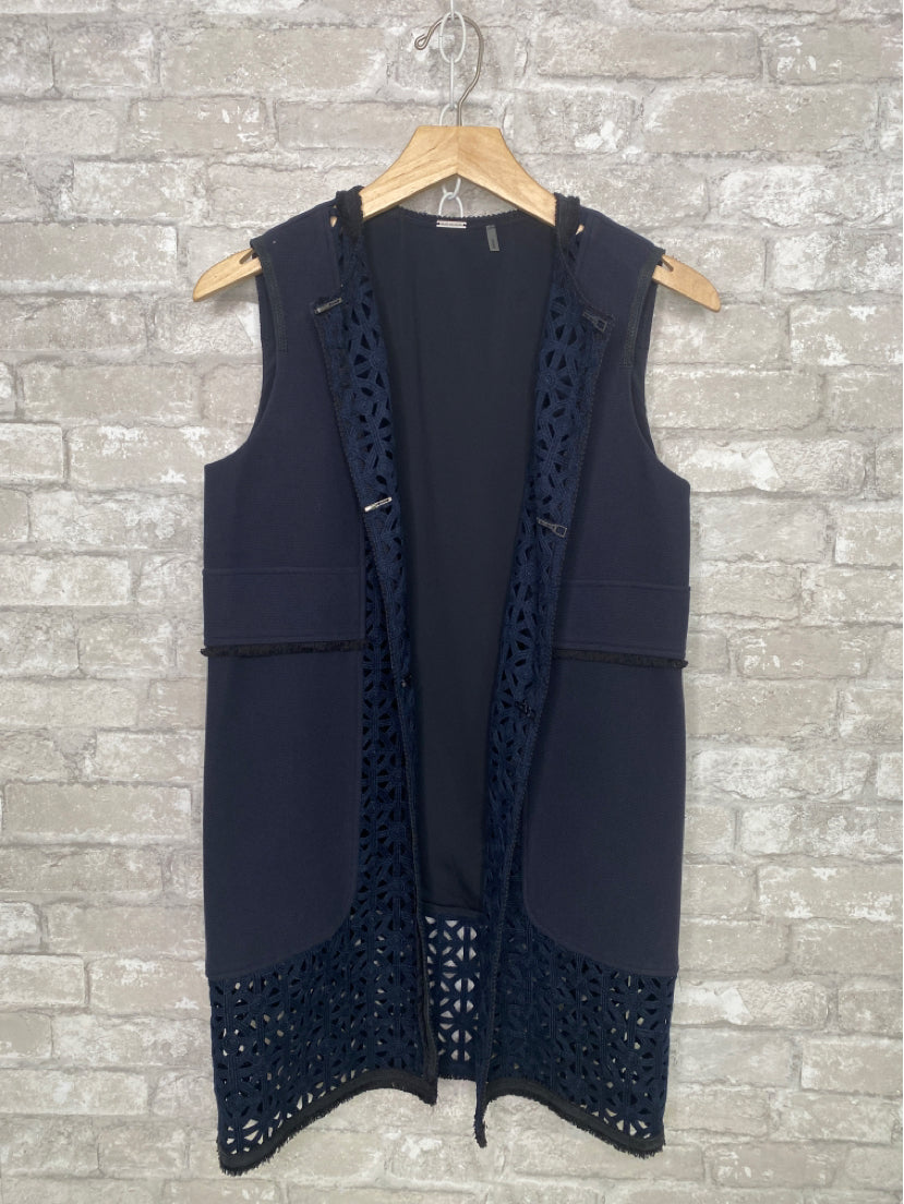 Elie Tahari Size XS Navy Vest