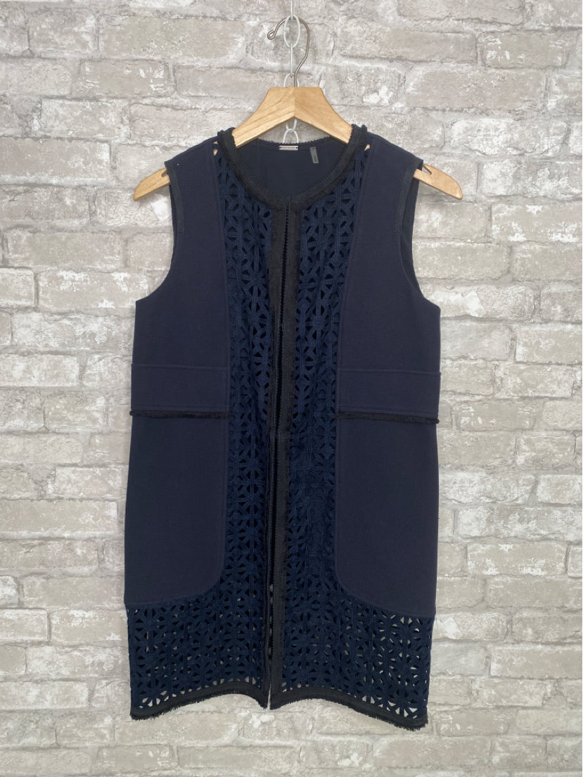 Elie Tahari Size XS Navy Vest