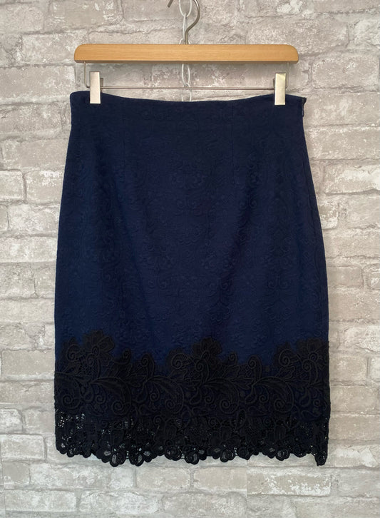 Rebecca Taylor Size M/10 Navy Skirt