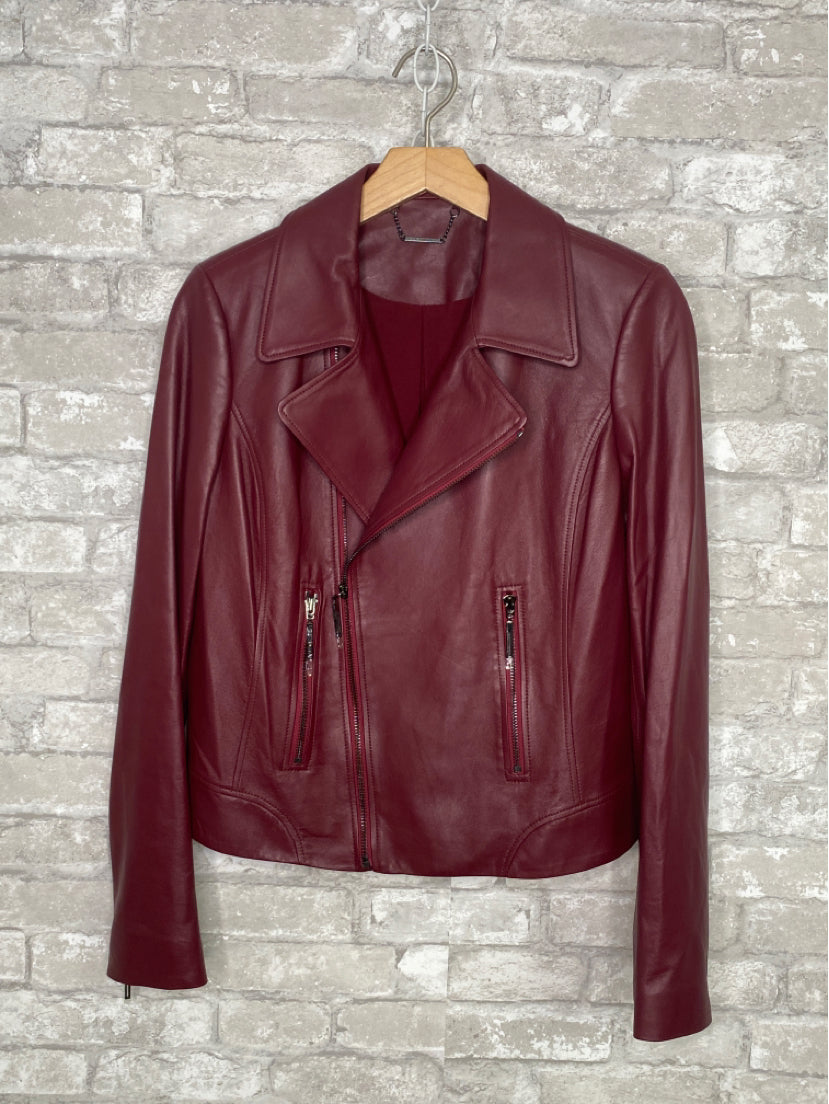 Elie Tahari Size XS Burgandy Jacket (Outdoor)