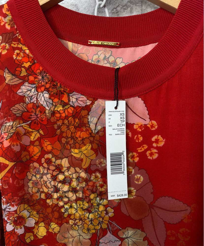 Elie Tahari Size XS/2 Red Dress