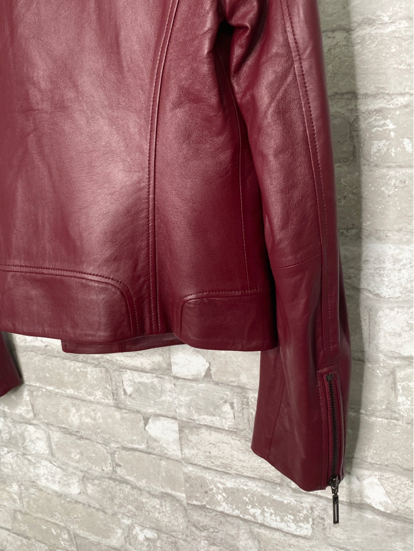 Elie Tahari Size XS Burgandy Jacket (Outdoor)