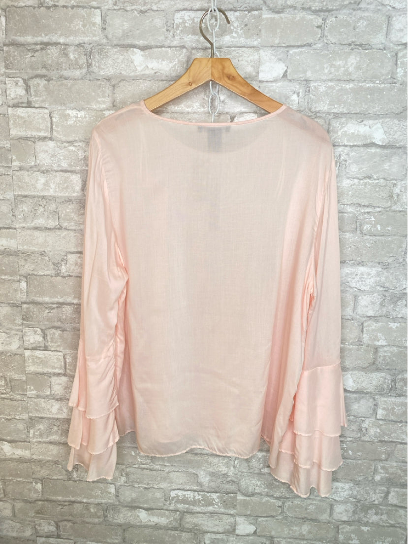 Chelsea & Theodore Size XL Pink Blouse