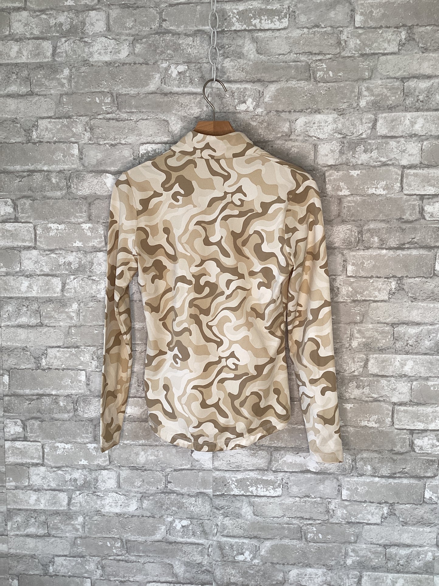 J McLaughlin Size XS Kahki/Cream Shirt