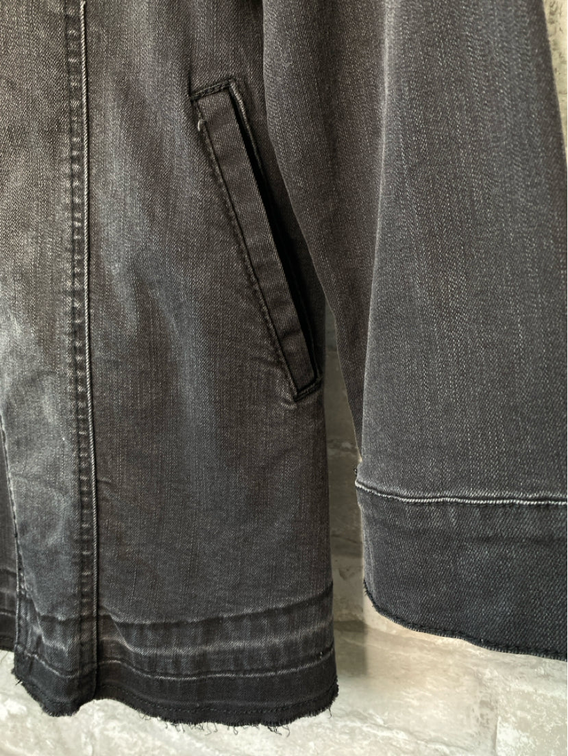LOGO Lori Goldstein Size M Black Denim Jacket