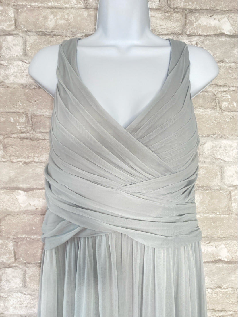 Davids Bridal Size L/12 Sage Blue Gown/Evening Wear