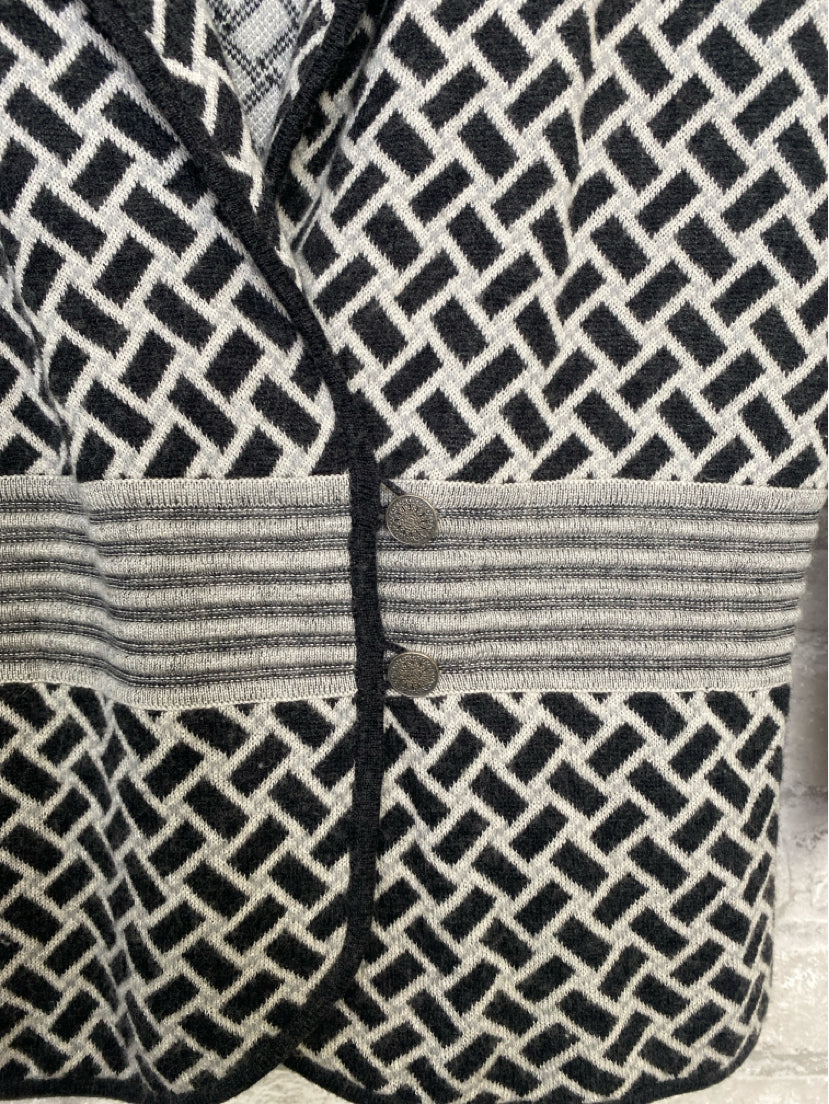 Lia Molly Size M Charcoal/Light Grey Cardigan