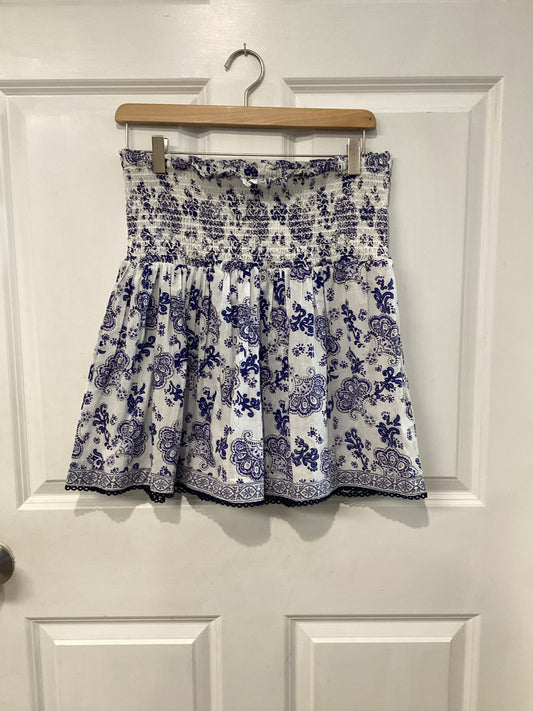 LA Plage Size M white/blue Skirt
