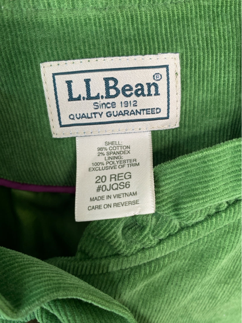 LL Bean Size XXL/20 Kelly Green Jacket