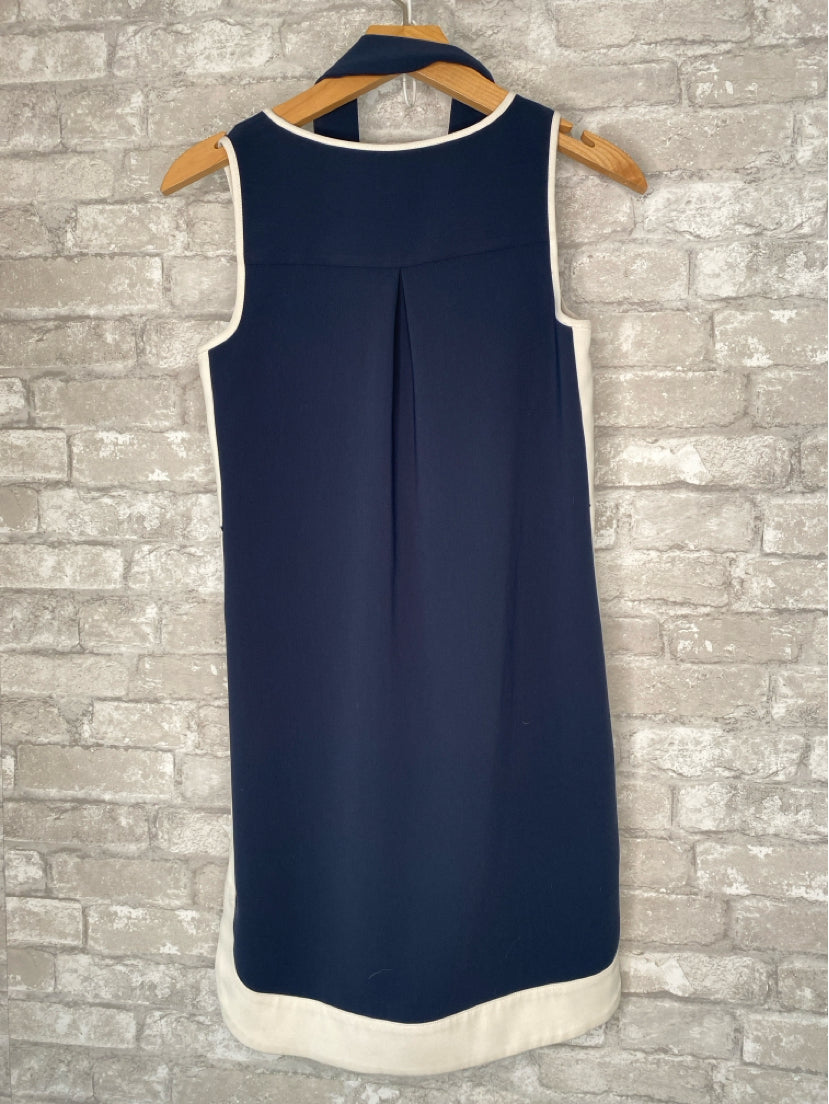 Ann Taylor Size XSP Navy/Cream Dress